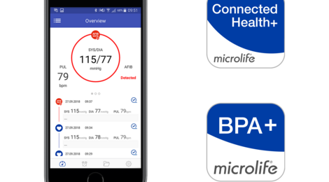 Microlife BP A7 Touch BT Bluetooth blood pressure monitor with stroke risk  detection- AR Sub. 